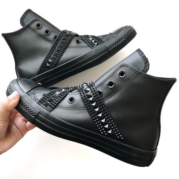 chuck taylor all star punk strap leather high top